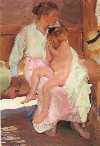 Mother and Daughter by Joaquín Sorolla
